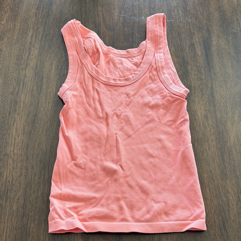 Nikibiki Coral Ribbed Tank Top